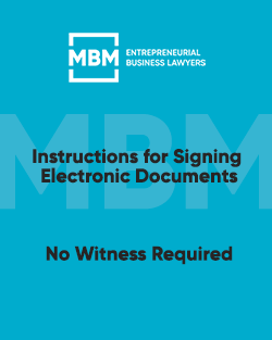 MBM Electronic Signatures - No Witness